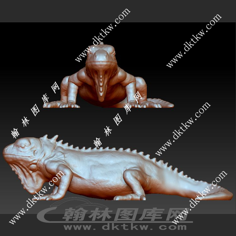 鬣蜥立体圆雕图（SKT-758）展示