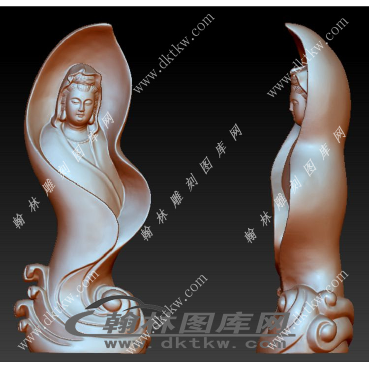 观音藏叶立体圆雕图（YDS-247）展示