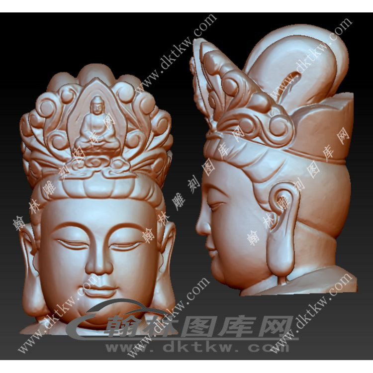 观音头立体圆雕图（YDS-252）展示