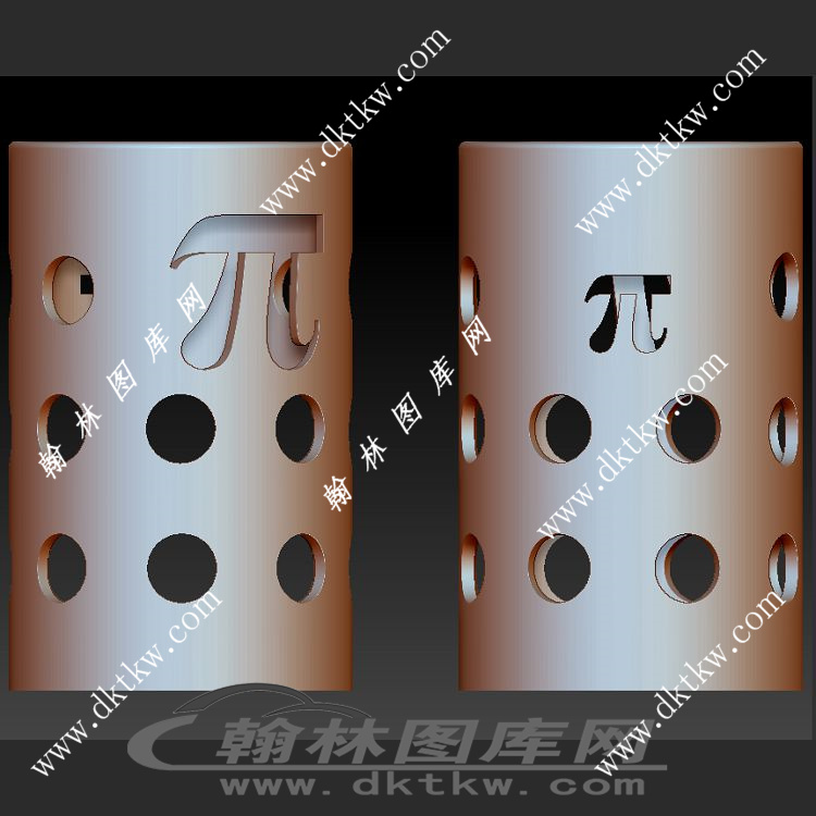 笔筒立体圆雕图（SKT-670）展示