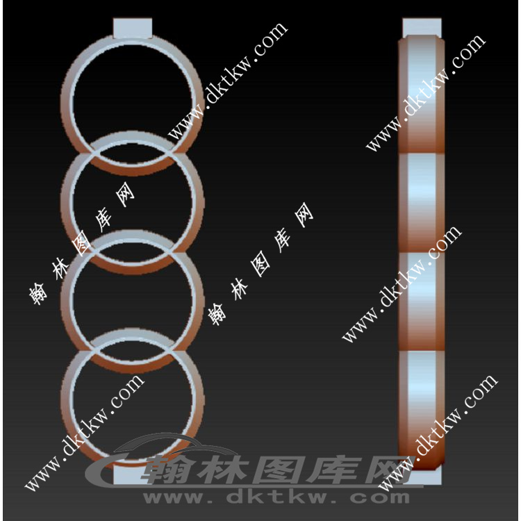 奥迪车标立体圆雕图（RNG-174）展示