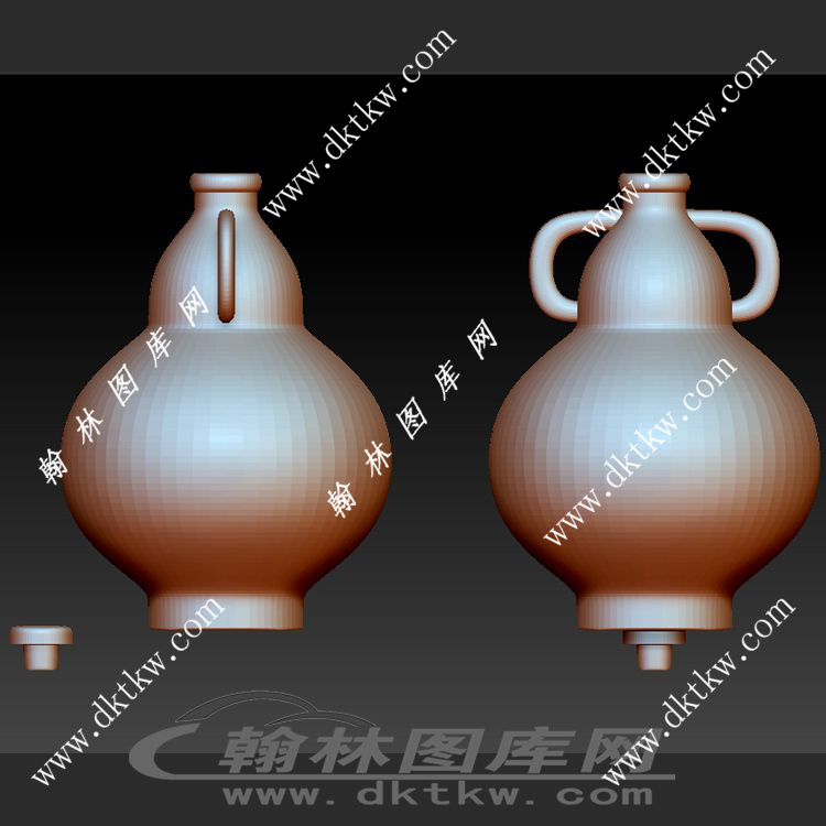 空心的水壶 瓶子立体圆雕图（SKT-1003）展示
