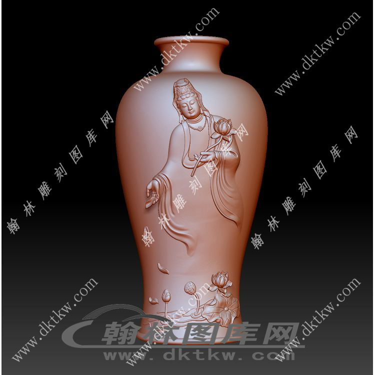 清香万里飘花瓶立体圆雕图（YDS-802）展示