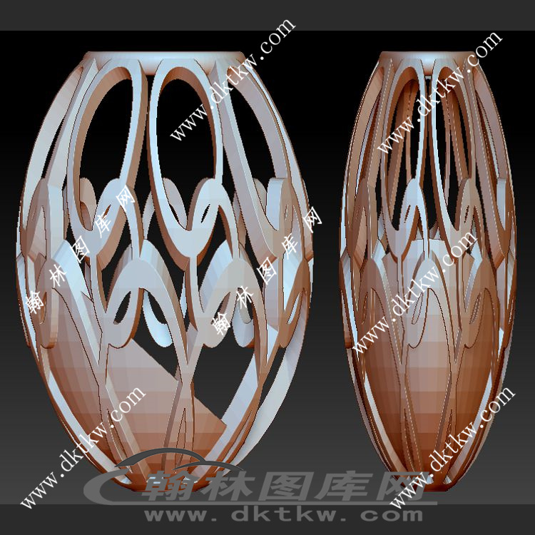 艺术花瓶立体圆雕图（SKT-560）展示