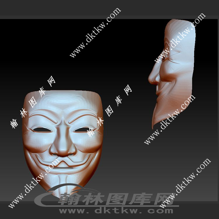 盖伊福克斯面具立体圆雕图（SKT-704）展示
