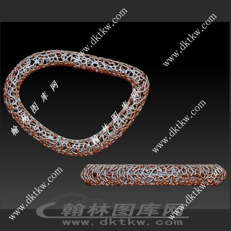 溪流手镯立体圆雕图（SKT-849）展示