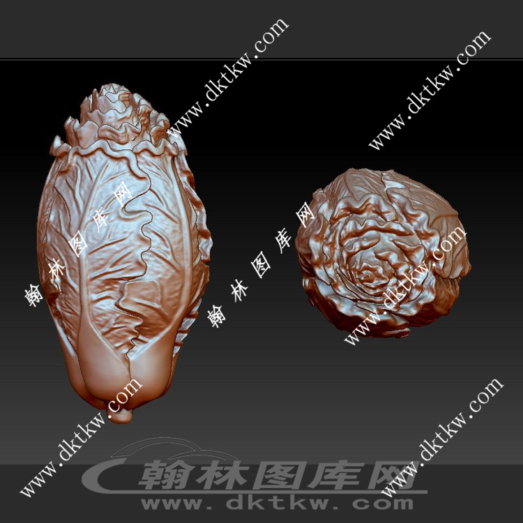 白菜立体圆雕图（DWG-113）展示