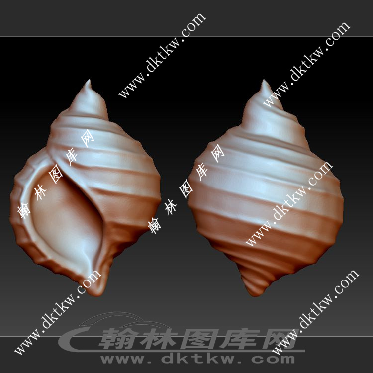 海螺立体圆雕图（DWG-270）展示
