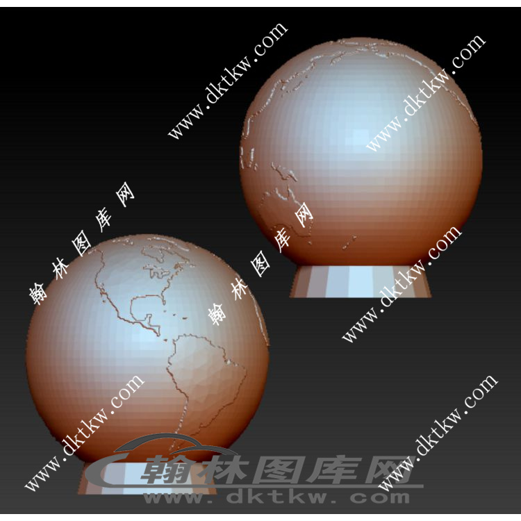 彩色的地球仪模型 立体圆雕图（RNG-178）展示