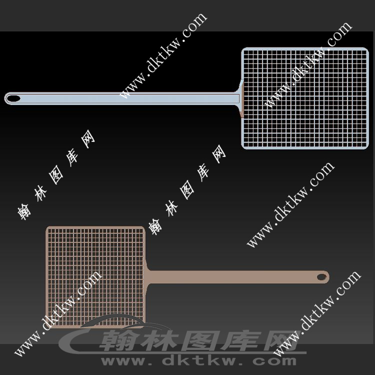 苍蝇拍 拍蚊子 拍子立体圆雕图（SKT-074）展示