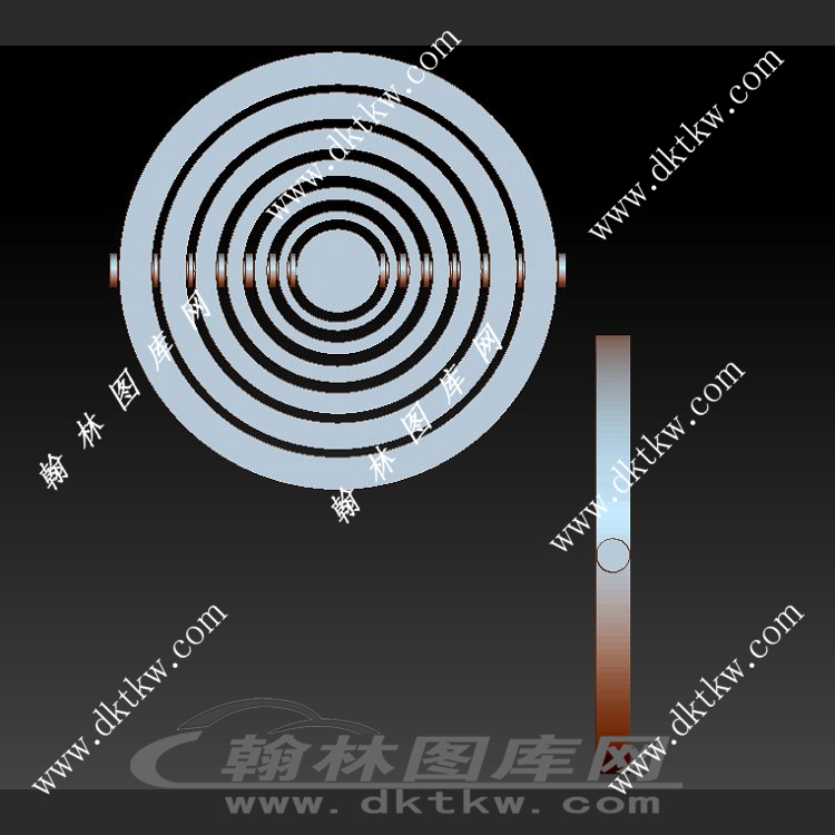 圆形旋转器立体圆雕图（SKT-573）展示