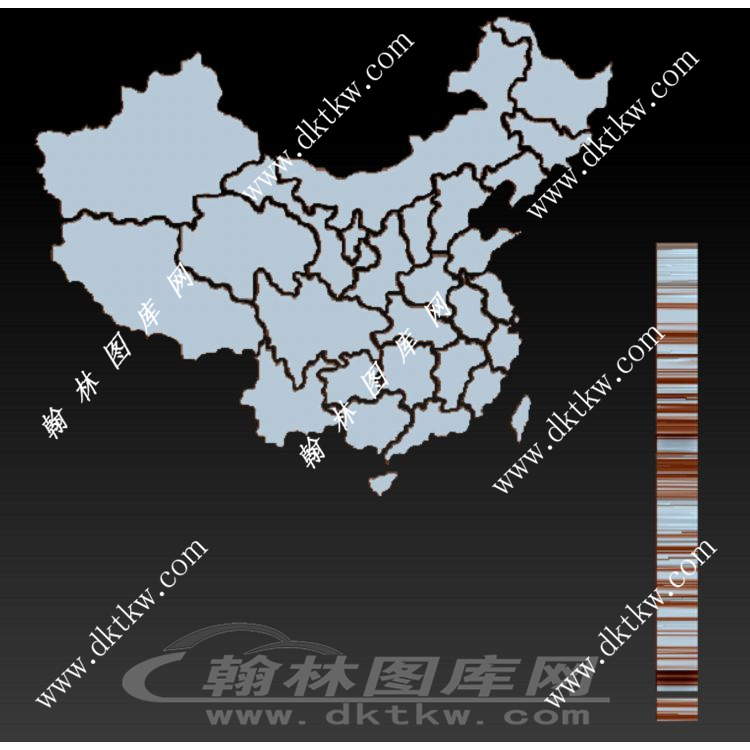 中国地图立体圆雕图（RNG-225）展示