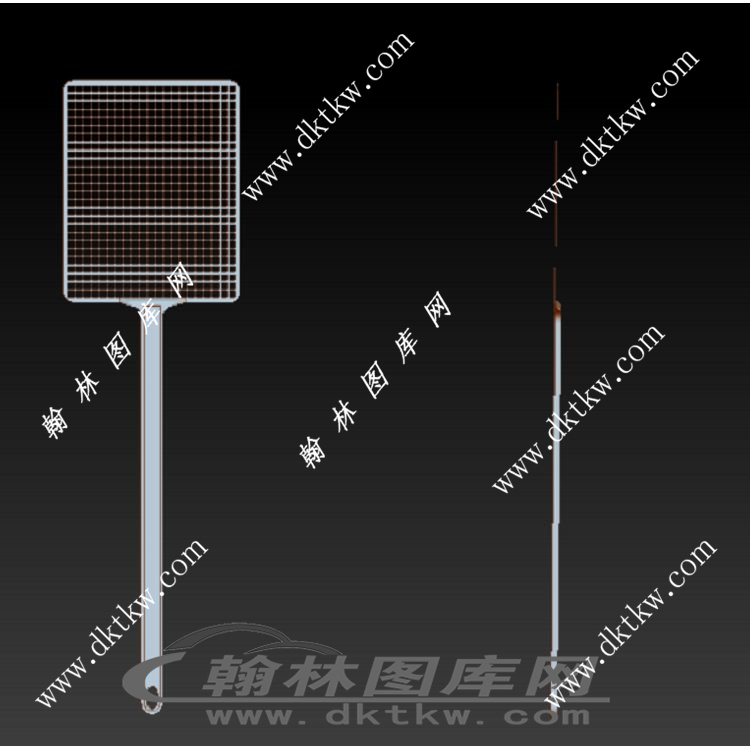 苍蝇拍 拍蚊子 拍子立体圆雕图（RNG-285）展示