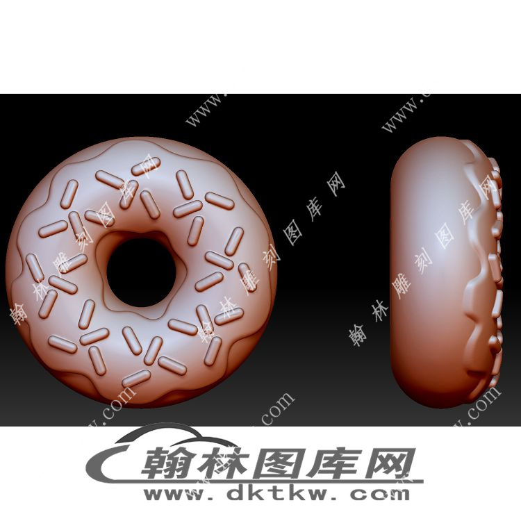 蛋糕甜点甜甜圈立体圆雕图（YDS-831）展示