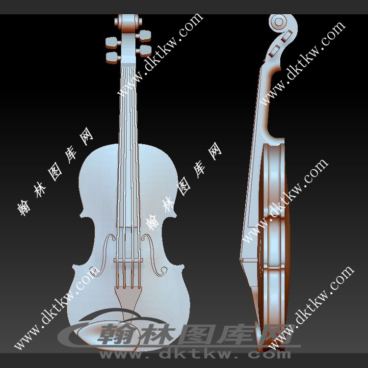手提琴立体圆雕图（SKT-442）展示