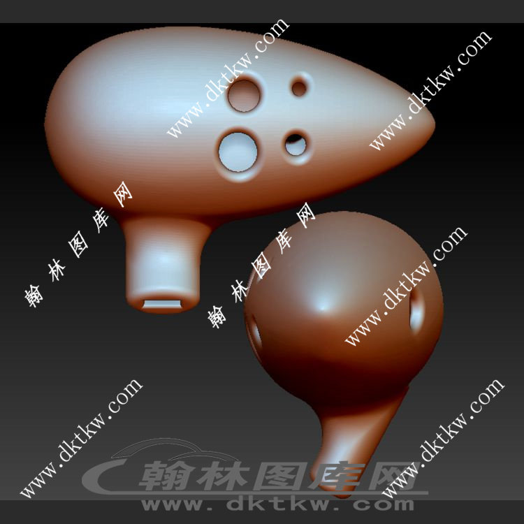 陶笛立体圆雕图（SKT-463）展示