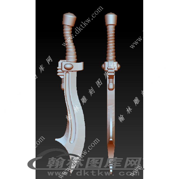 恶魔之刃 刀 冷兵器立体圆雕图（YDS-571）展示