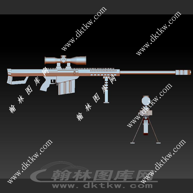 巴雷特狙击步枪立体圆雕图（SKT-293）展示