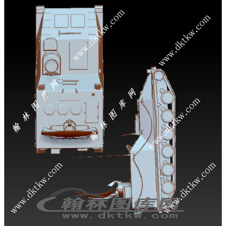 侦查车立体圆雕图（RNG-283）展示