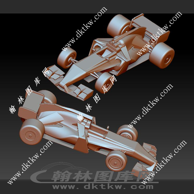 F1跑车模型立体圆雕图（SKT-012）展示