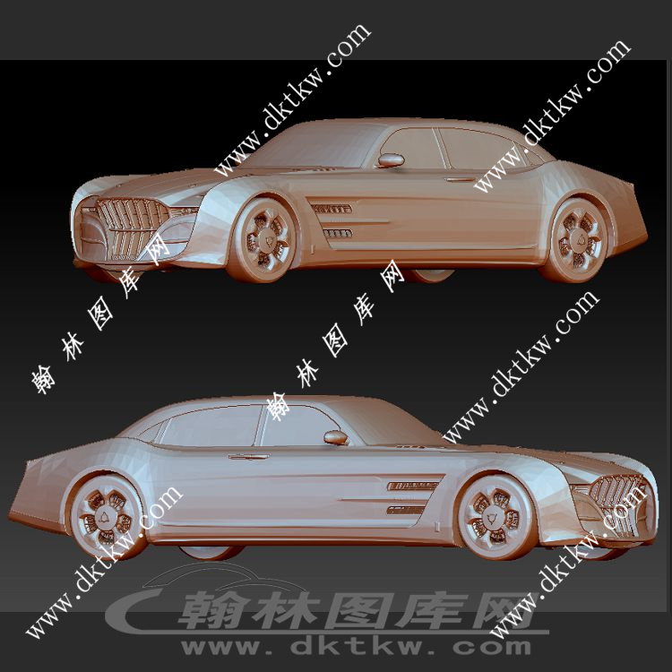 超跑汽车模型立体圆雕图（SKT-002）展示