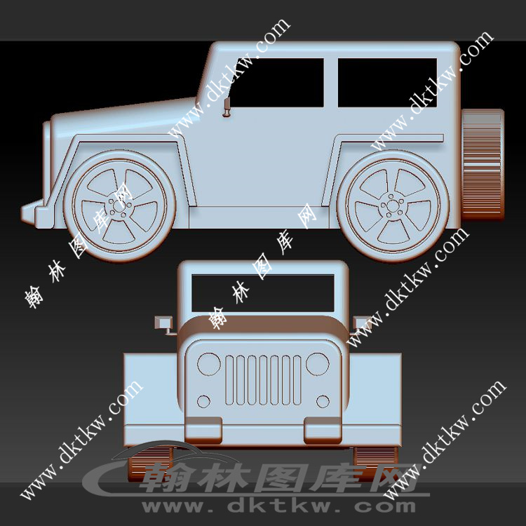 吉普车立体圆雕图（SKT-735）展示