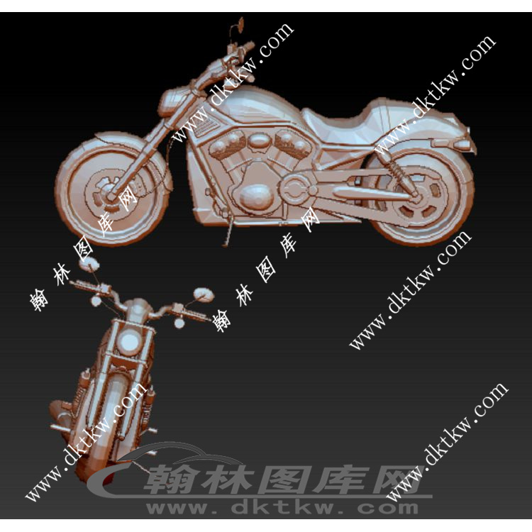 重型摩托车立体圆雕图（RNG-278）展示