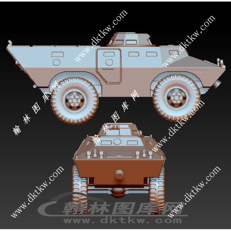 装甲运兵车立体圆雕图（RNG-279）展示