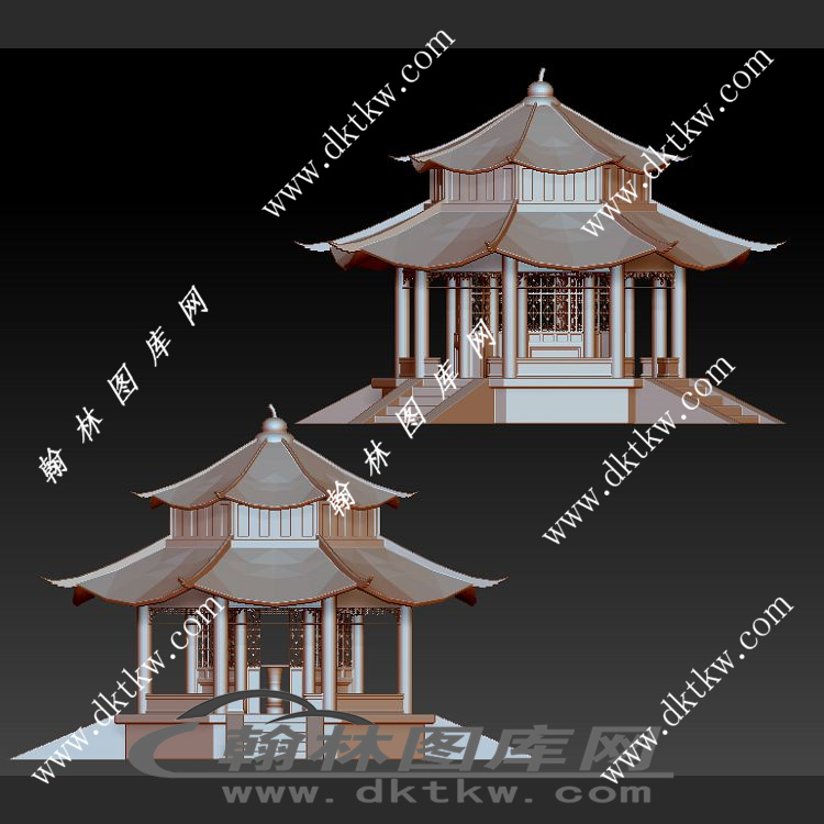 八角亭立体圆雕图（SKT-665）展示