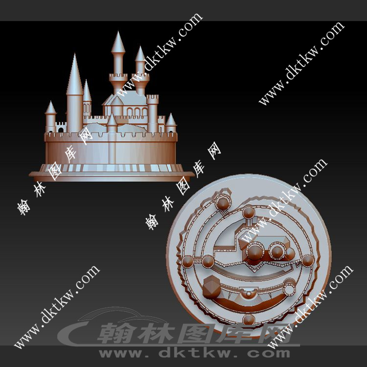 城堡盒子立体圆雕图（SKT-314）展示