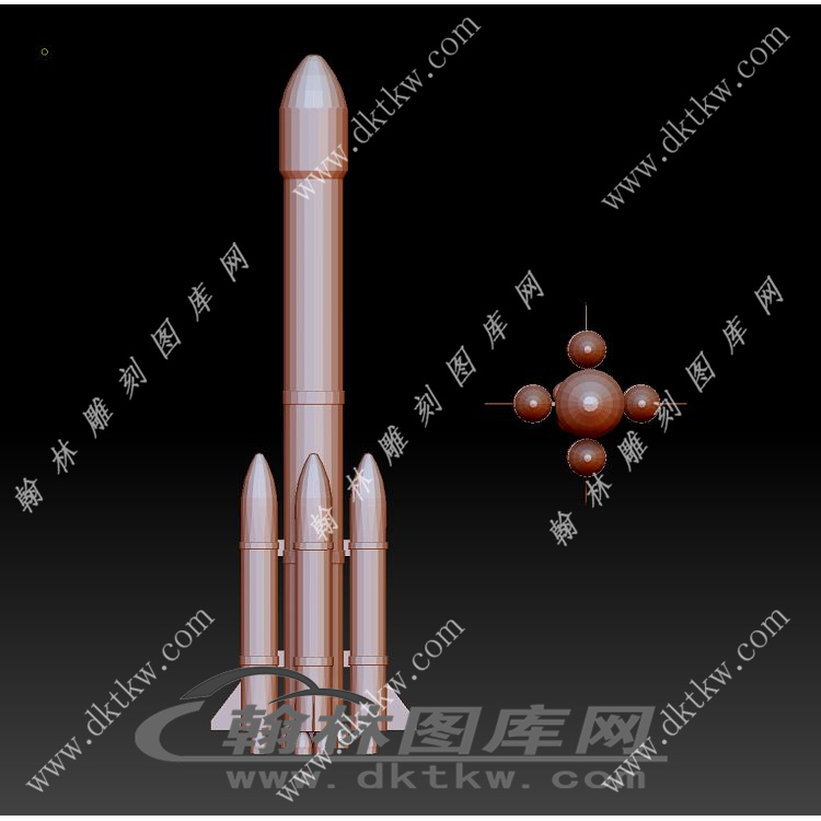 航天火箭模型玩具摆件立体圆雕图（YDS-826）展示