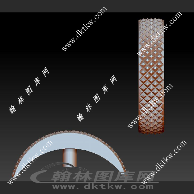 拇指轮模组立体圆雕图（SKT-401）展示