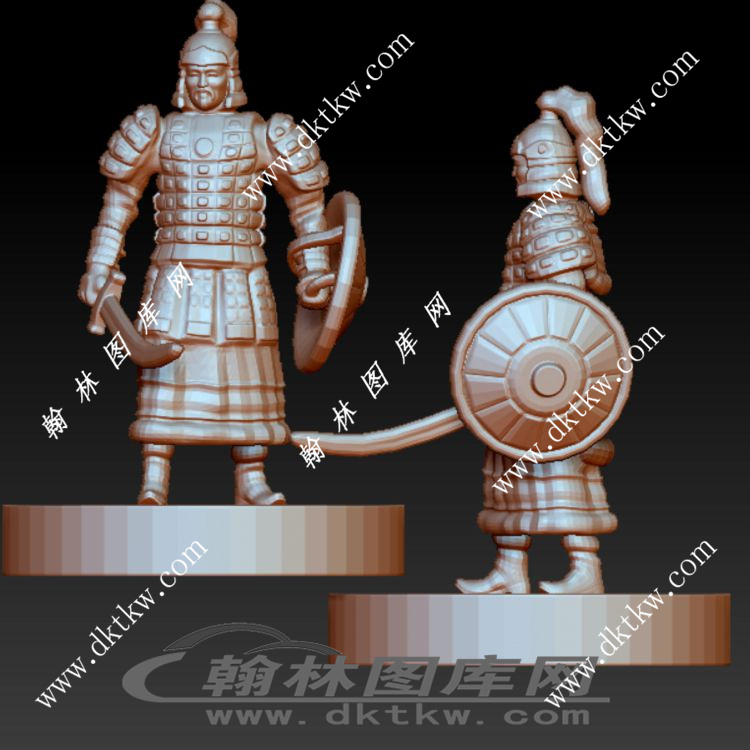 蒙古勇士立体圆雕图（RNG-305）展示