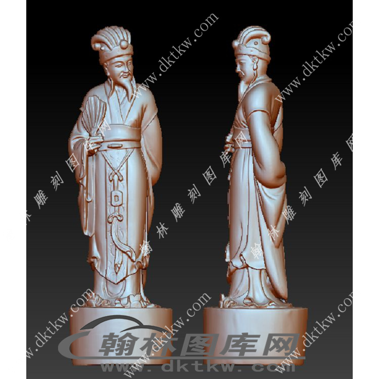 诸葛亮立体圆雕图（YDS-538）展示