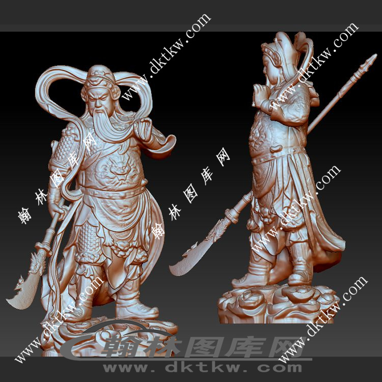 关羽 武将立体圆雕图（SKT-954）展示