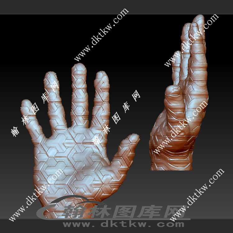 戴手套立体圆雕图（SKT-556）展示