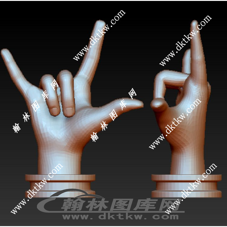 手势立体圆雕图（RNG-421）展示