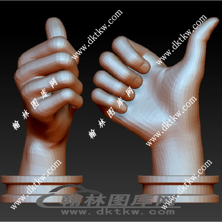 手势3立体圆雕图（RNG-423）展示