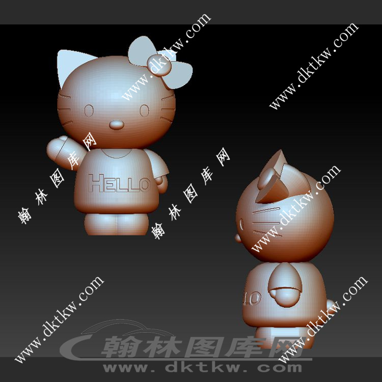 hello kitty猫立体圆雕图（SKT-254）展示