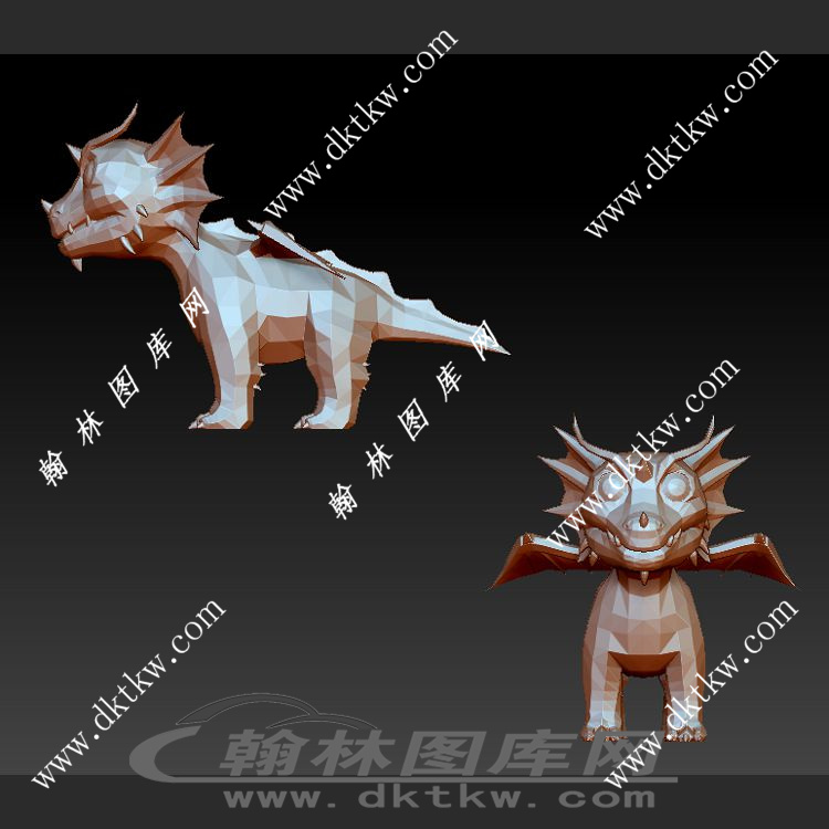 Q版恐龙立体圆雕图（SKT-272）展示