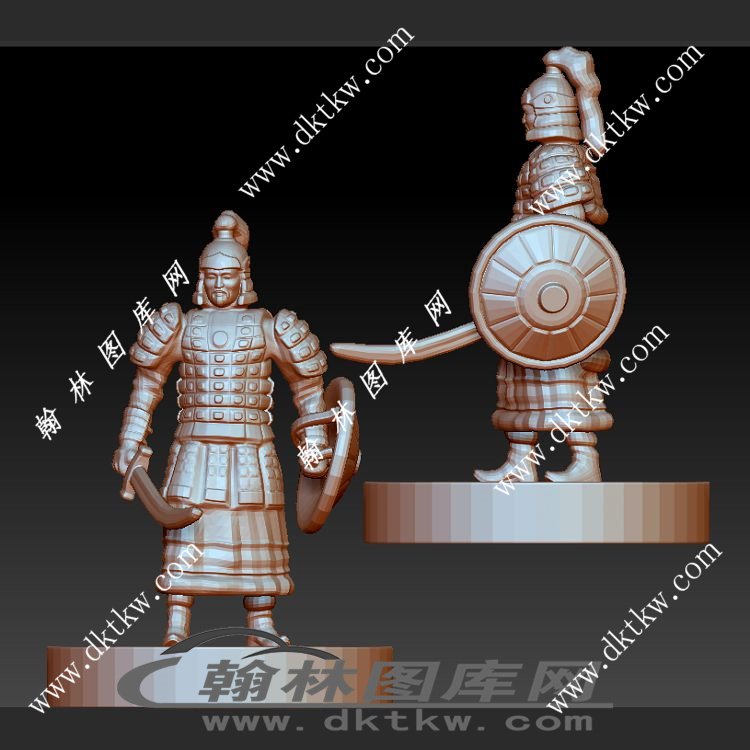 蒙古勇士立体圆雕图（SKT-159）展示