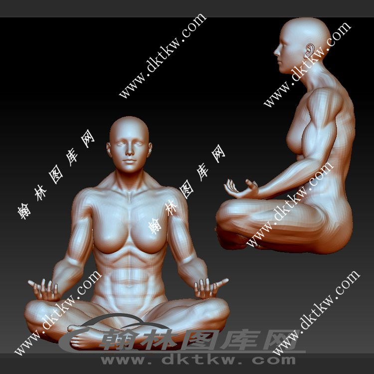 瑜伽健身立体圆雕图（SKT-570）展示