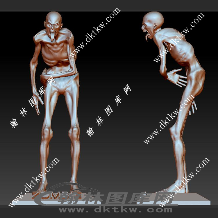僵尸 干尸模型立体圆雕图（SKT-981）展示
