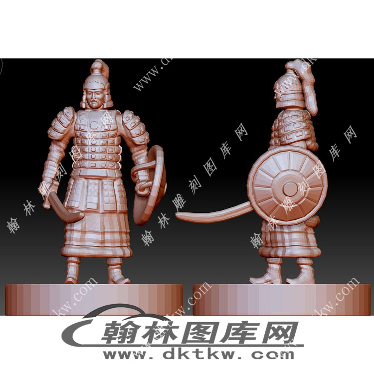 蒙古勇士立体圆雕图（YDS-880）展示