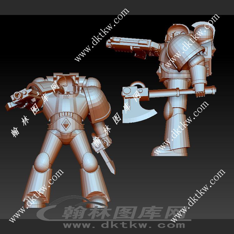 机甲战士立体圆雕图（SKT-729）展示