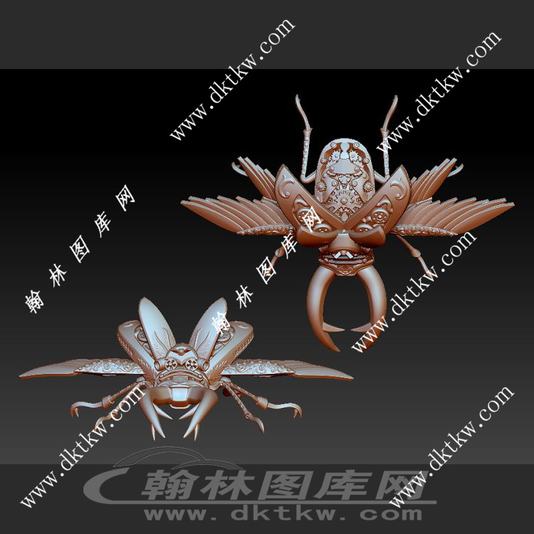 机械甲虫摆件立体圆雕图（SKT-633）展示