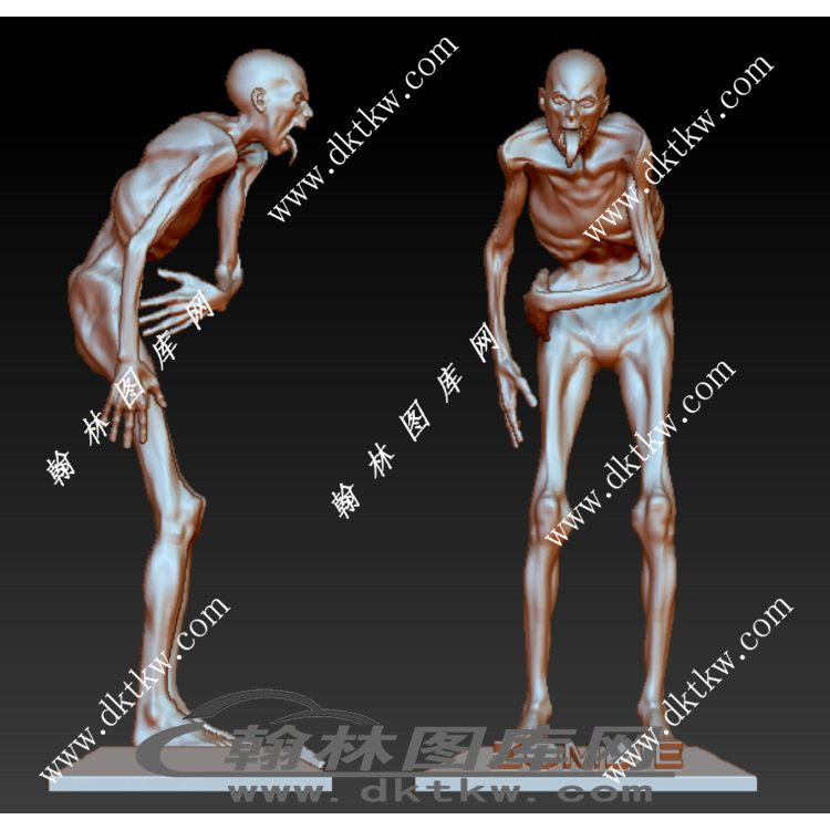 僵尸 干尸模型立体圆雕图（RNG-372）展示