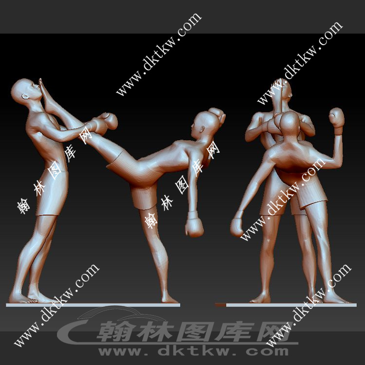 跆拳道人物立体圆雕图（SKT-458）展示