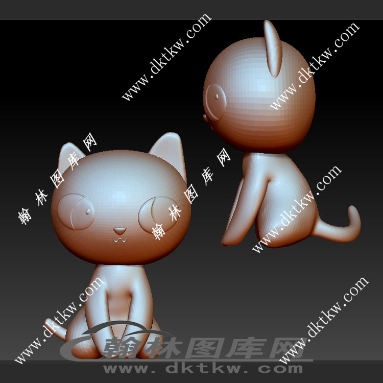 卡通版猫立体圆雕图（SKT-990）展示