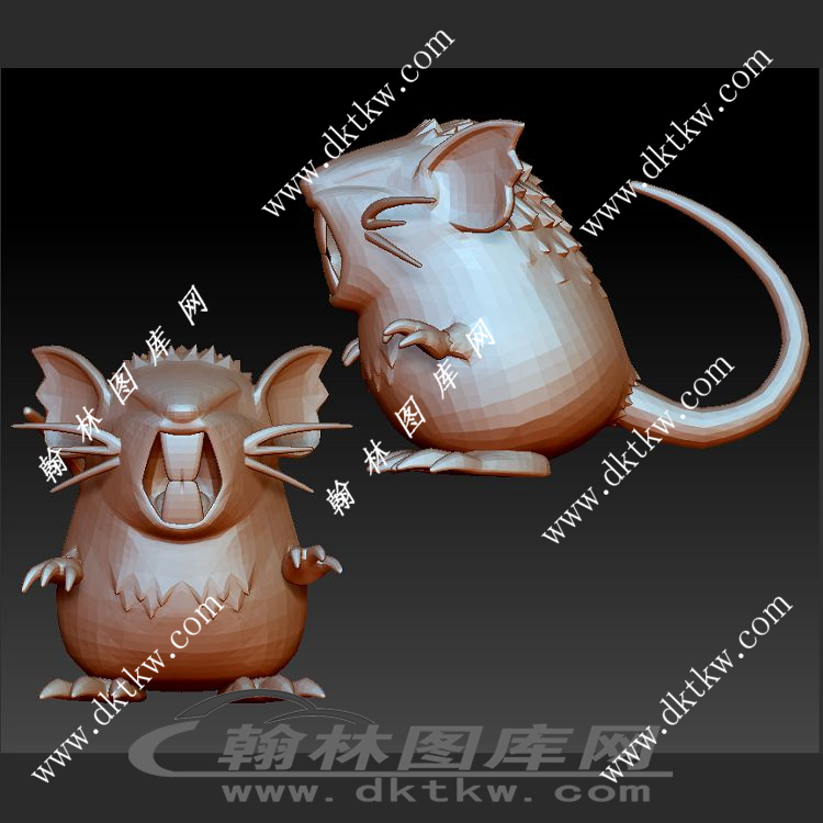 老鼠 小老鼠卡通版 动物模型立体圆雕图（SKT-1010）展示